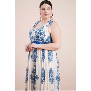 Rose Print Maxi Dress